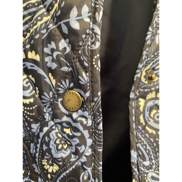 Talbots Quilted Paisley Jacket Women’s XL  Blue Navy Lightweight Floral Art Prep - Picture 7 of 10